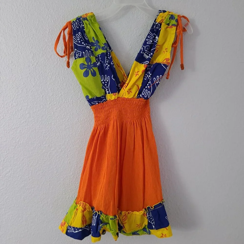 Balina Girls Colorful Hawaiian Sundress Size M